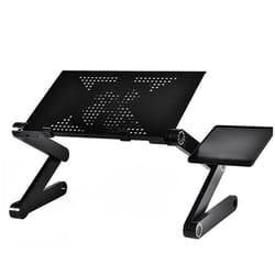 adjustable aluminum alloy laptop table, portable folding desk for dormitory, computer stand bed tray, ideal for students