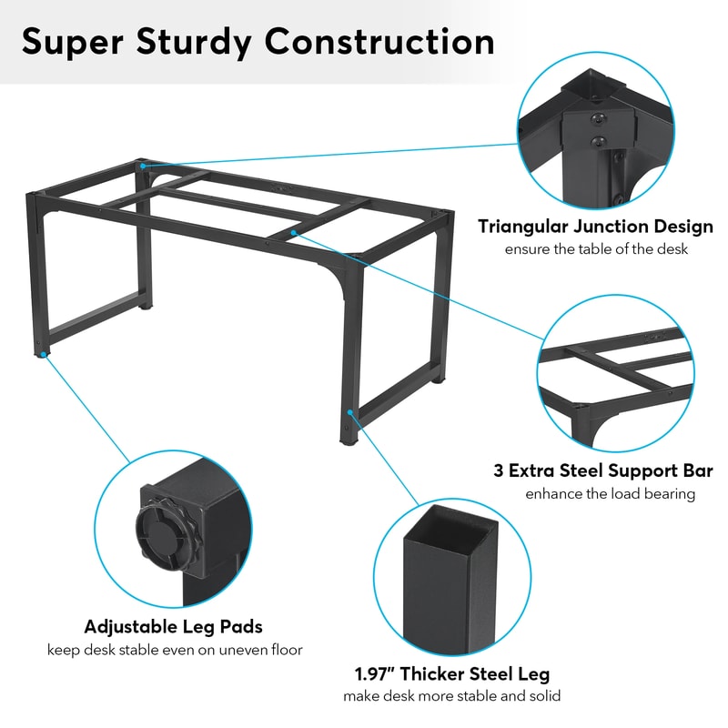 Tribesigns Large Office Desk Study Writing Desk Workstation Modern Computer Desk Computer Table For 2
