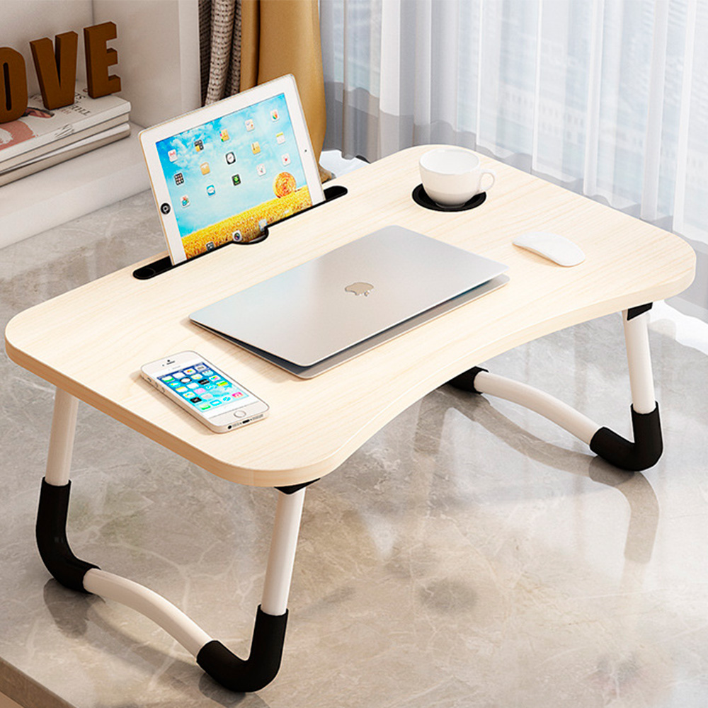 Portable Lap Desk With Adjustable Desktop Folding Laptop Desk For Bed Sofa Includes Tablet Slot And