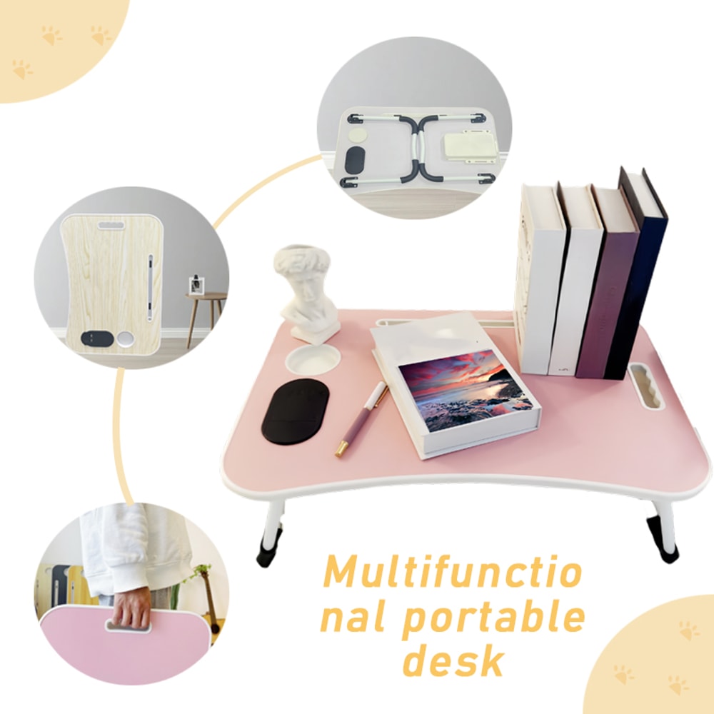 Wireless Charging Foldable Small Table Bed Laptop Table Simple Sturdy And Durable Perfect For Work 2
