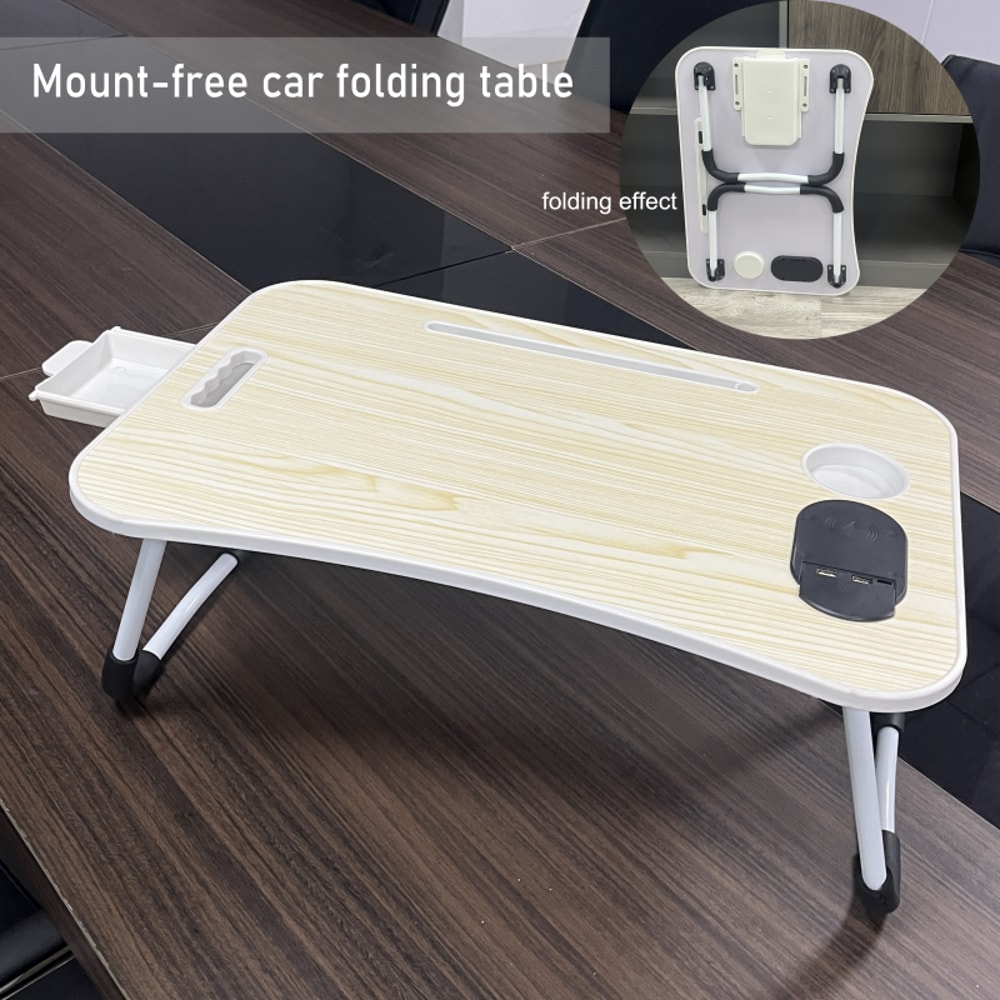 Wireless Charging Foldable Small Table Bed Laptop Table Simple Sturdy And Durable Perfect For Work 3