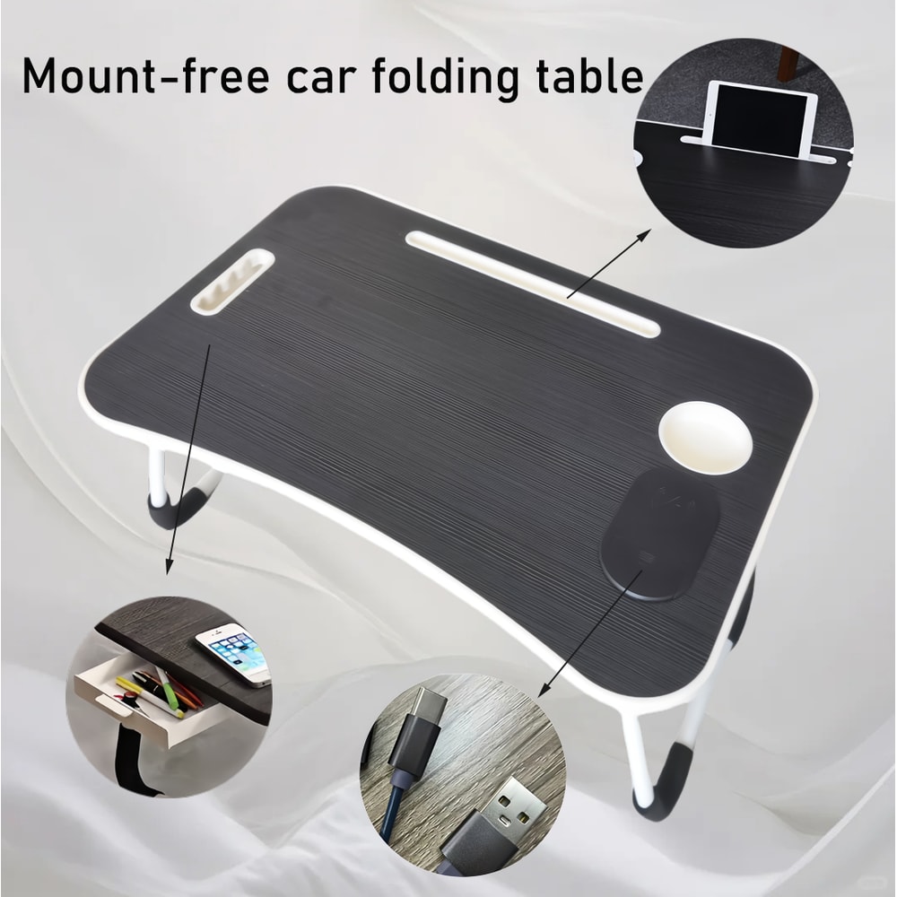 Wireless Charging Foldable Small Table Bed Laptop Table Simple Sturdy And Durable Perfect For Work 6