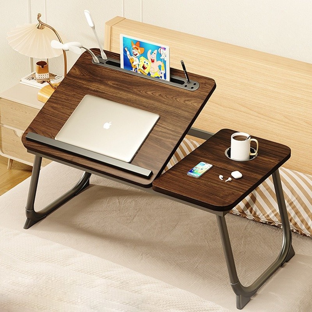 Foldable Laptop Bed Desk Adjustable Computer Desk Bedroom Study Desk Bedside Table For Lazy People 0