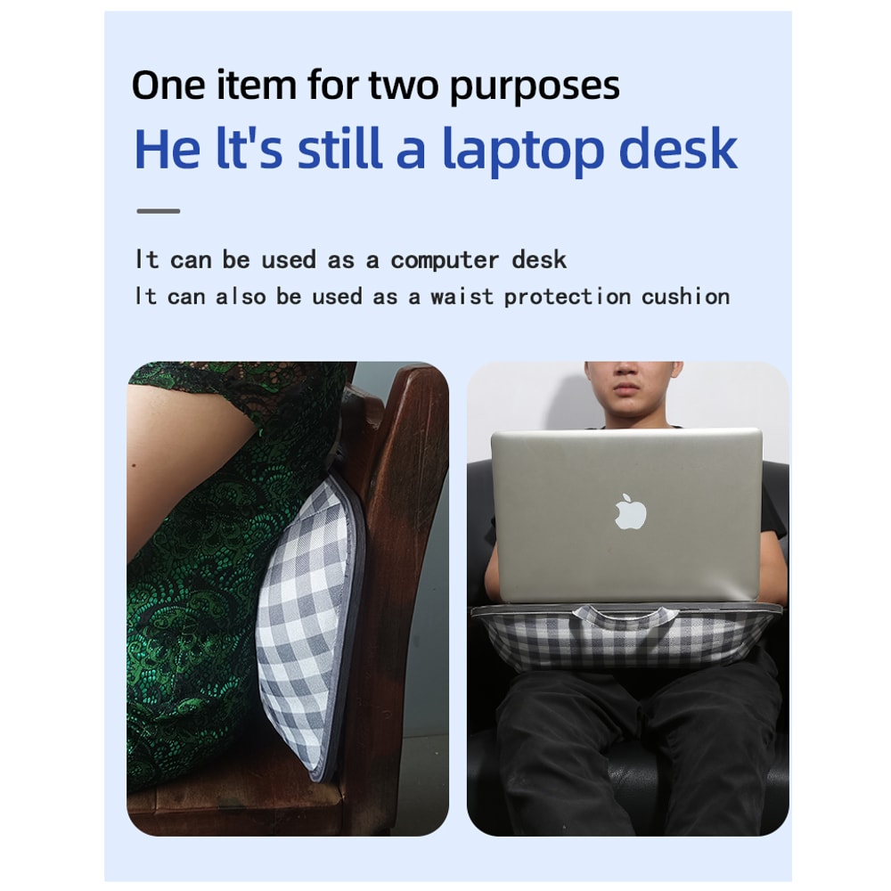 Portable Room Desk Lazy Laptop Table With Cushions And Slots Multifunctional Mini Pillow Table With 3