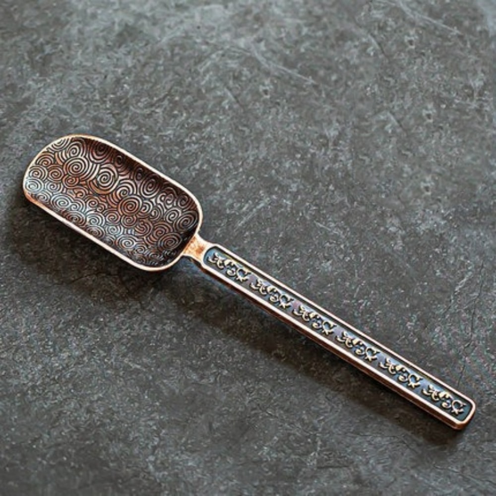 Retro Alloy TeaSpoon With Auspicious Cloud Texture Kung Fu Tea Taking Tool Tea Shovel For Office An 6