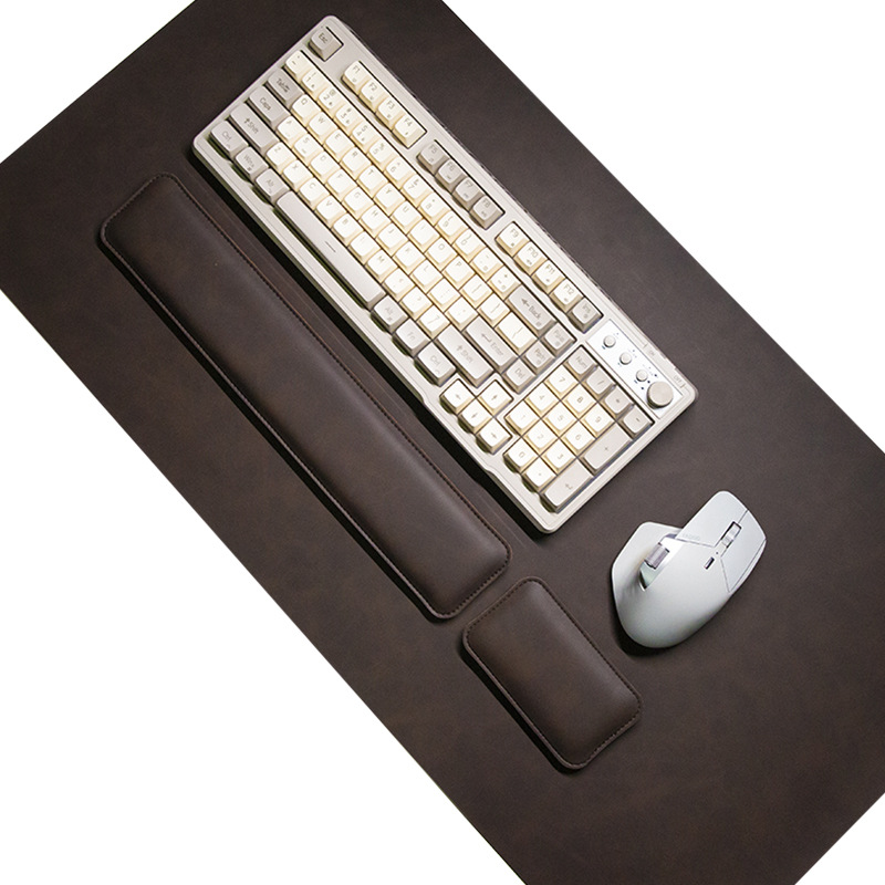 Nonslip Desk Mat Waterproof PU Mouse Pad Large Keyboard Mats Laptop Mouse Mat Mouse Wrist Guard 4