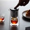 Premium Glass Teapot With Onebutton Filtration Heatresistant Antiscald Tea Brewer Magnetic Water Se 1