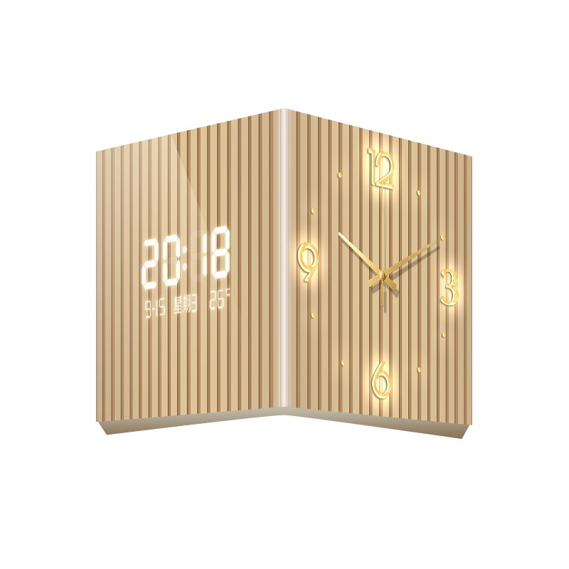 SpaceSaving Modern Dual Sided Corner Clock Frameless Wall Decor For Living Room Minimalist Bedroom 5