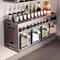 WallMounted MultiFunctional Spice Rack Stainless Steel Kitchen Spice Rack Box Kitchen Storage Organ 0