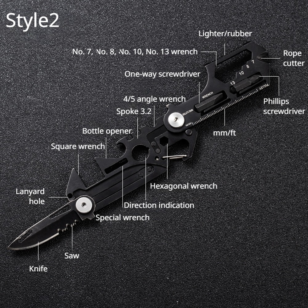 Mini Bicycle Repair Tool Multifunctional Outdoor Scissor Folding Tactical Army Knife EDC Camping Ge 4