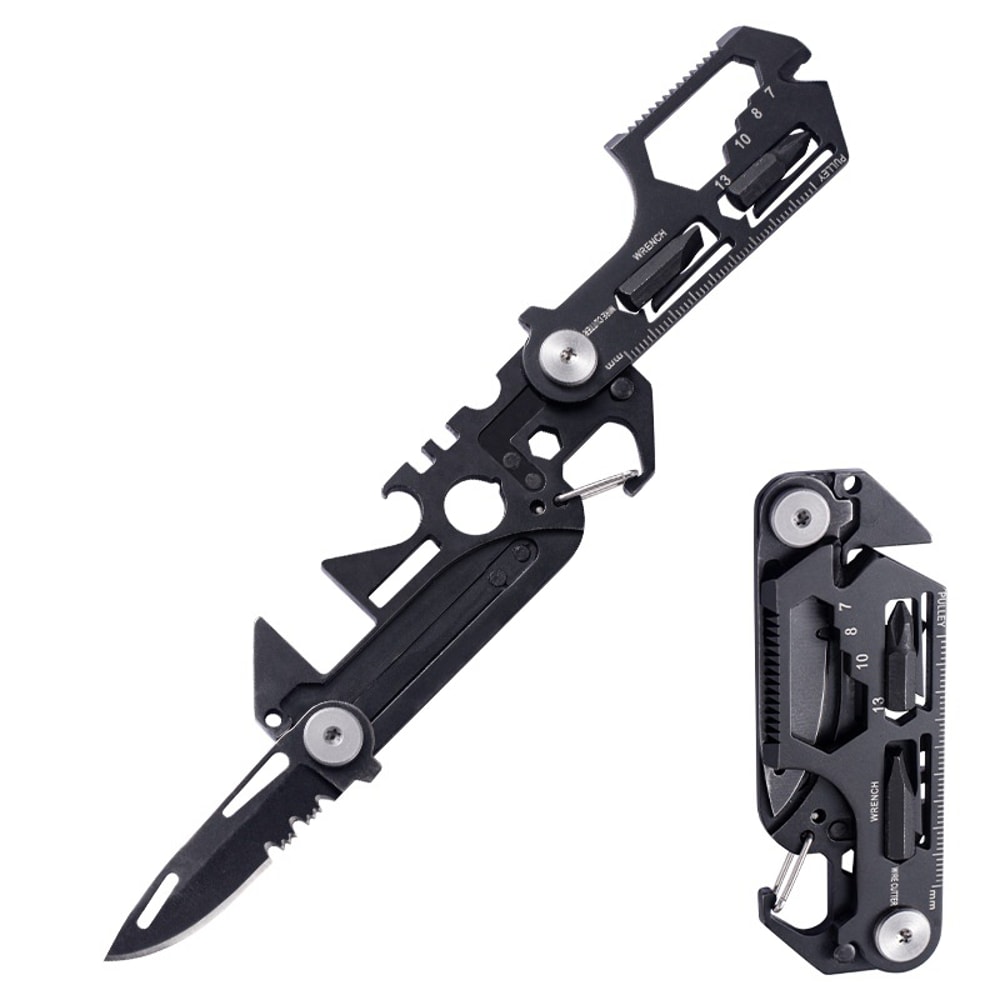 Mini Bicycle Repair Tool Multifunctional Outdoor Scissor Folding Tactical Army Knife EDC Camping Ge 6