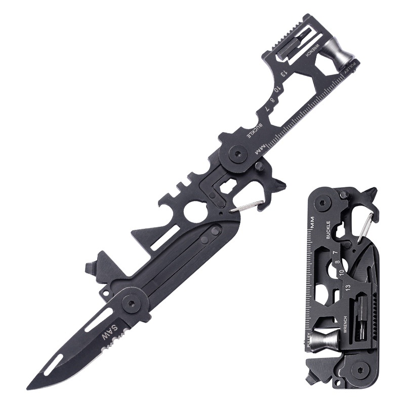 Mini Bicycle Repair Tool Multifunctional Outdoor Scissor Folding Tactical Army Knife EDC Camping Ge 7
