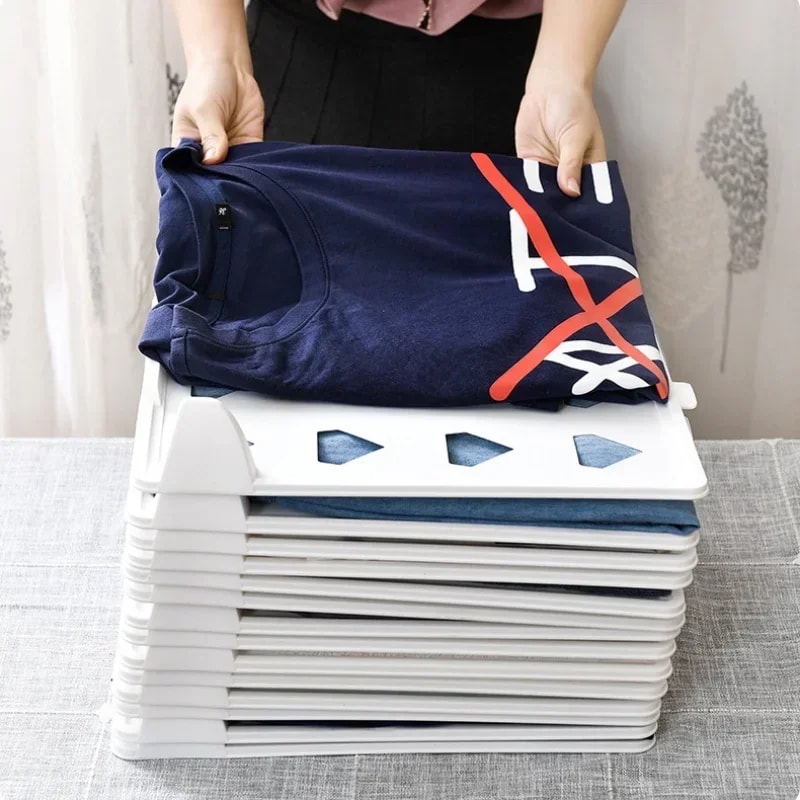 Tshirt Folding Organizer Stackable Shirt Organizers Clothes Separator For Easy Folding 2