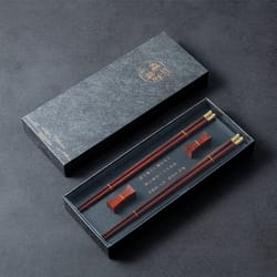premium natural red sandalwood chopsticks, household cutlery set, gift box packaging, high quality chinese tableware