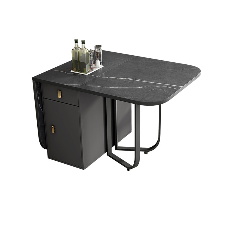 Multifunctional Movable Fashion Folding Dining Table Rectangle Dining Table With Folding Chairs Spa 6