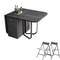 Multifunctional Movable Fashion Folding Dining Table Rectangle Dining Table With Folding Chairs Spa 7