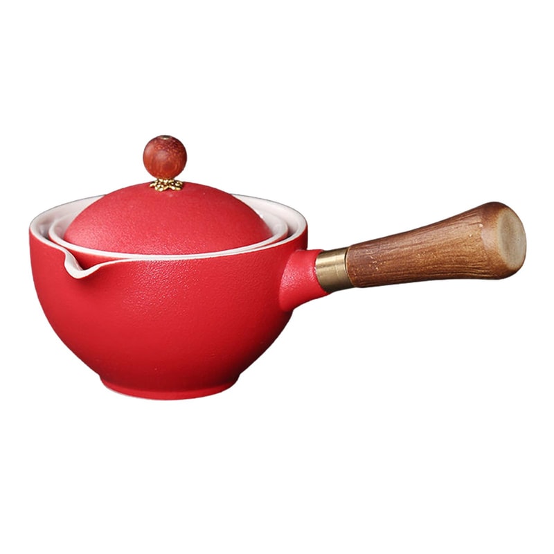 Creative Home Tea Maker Automatic Rotating Teapots Ceramic Kungfu Teaware Kit Filter Side Handle Po 8