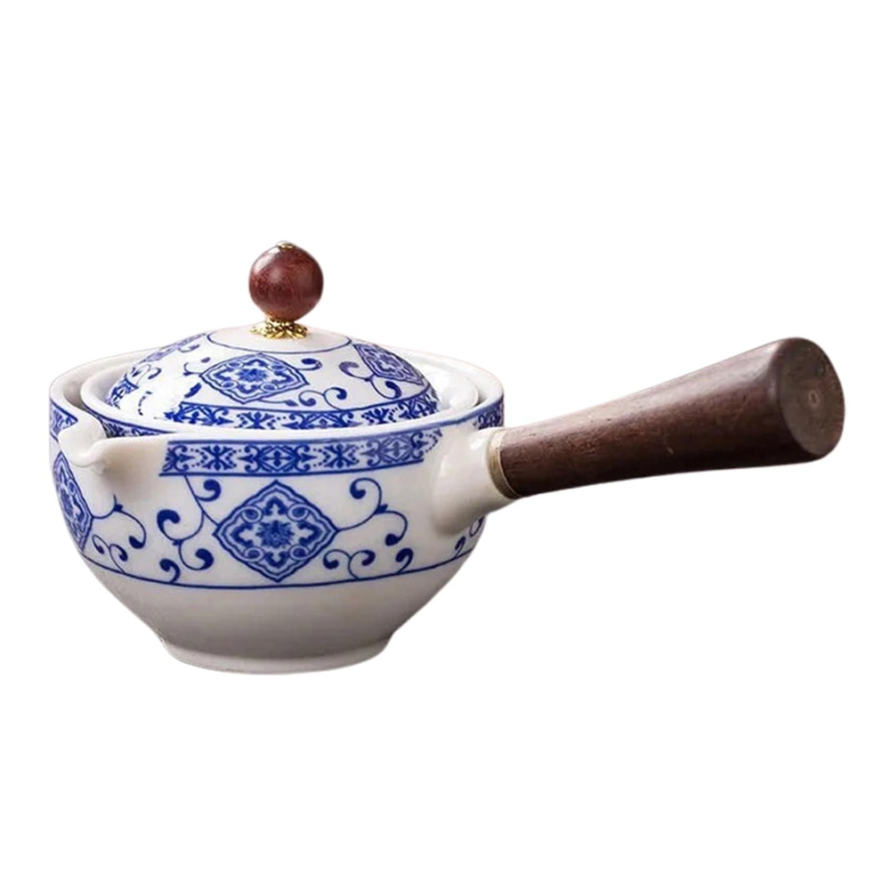 Creative Home Tea Maker Automatic Rotating Teapots Ceramic Kungfu Teaware Kit Filter Side Handle Po 13