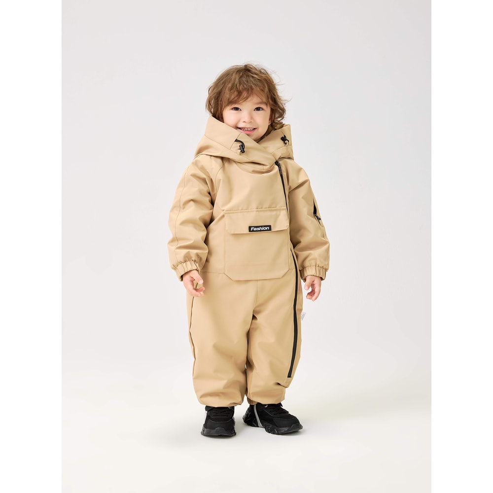 Boys Snowsuit With Warm Fur Lining Winter Baby Clothes Windy Proof Ski Rompers For Kids Girls Jumps 5