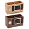 Creative Wooden Multifunctional Box Organizer Stationery Control For Pen Pencil Remote Storage Desk 2