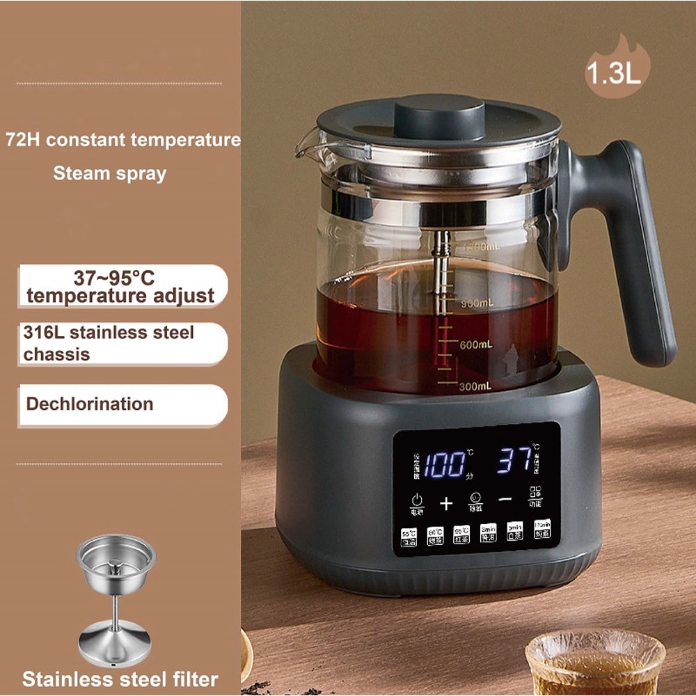 Multifunctional Electric Kettle, Tea Maker with Baby Constant Temperature, Milk Regulator, Steam Spray for Office Tea