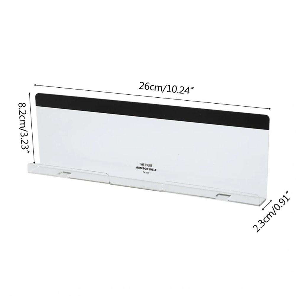 Desk Side Storage Rack, Message Board Under Computer Monitor, Phone Charging Holder, Memo Stickers Organizer for Office