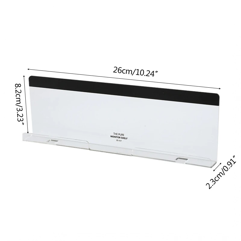 Desk Side Storage Rack, Message Board Under Computer Monitor, Phone Charging Holder, Memo Stickers Organizer for Office