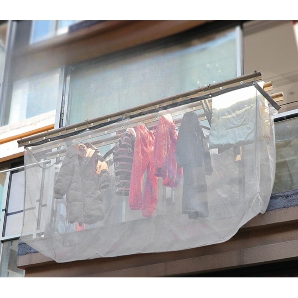Antidrop Mesh Cover For Clothes Outdoor Highrise Balcony Telescopic Drying Pocket Household Clothes 1