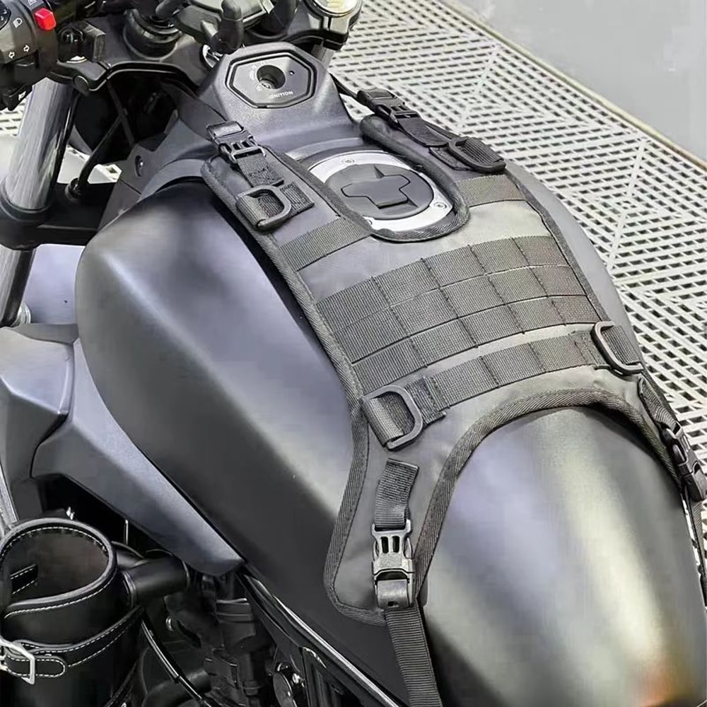 OffRoad Compatible Universal Motorcycle Tank Bag Base Tank Vests Set For MultiPurpose Use 5