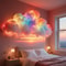 Thunder Cloud LED Light, Remote Control, APP DIY Color Changing Lamp, Perfect for Game Room, Party, Club, Home Decor