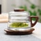 High Borosilicate Glass Teacup Glass Tea Cup With Filter And Wooden Handle Home Office Tea Separati