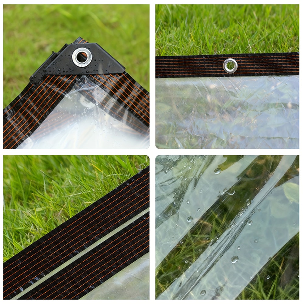 Clear Sunshade Canopy Transparent PVC Waterproof Cloth For Garden Rainproof Balcony Window Plant Th 2