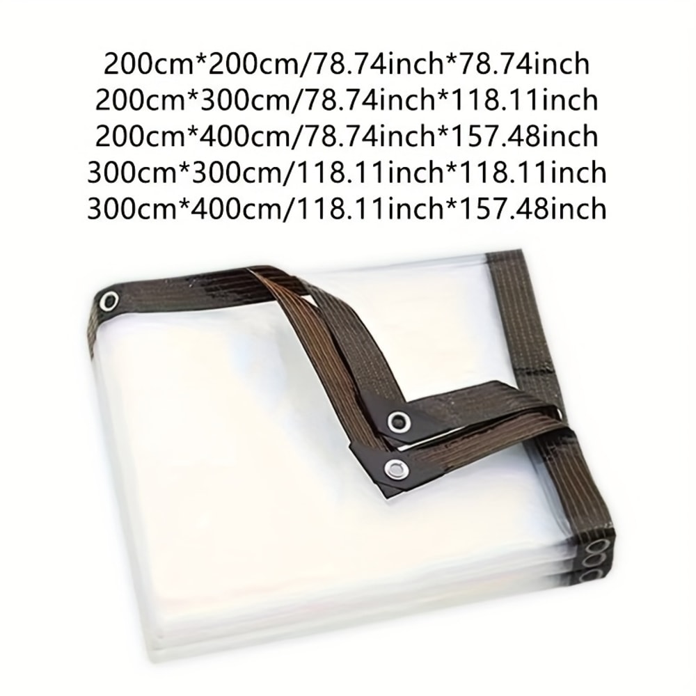 Clear Sunshade Canopy Transparent PVC Waterproof Cloth For Garden Rainproof Balcony Window Plant Th 6