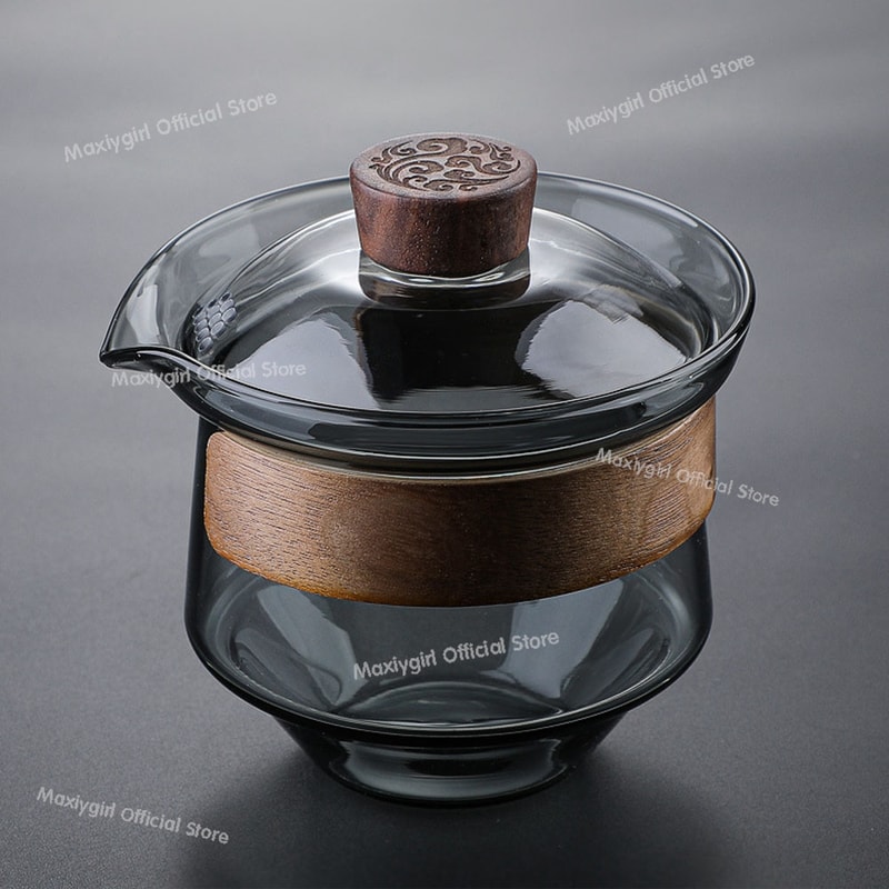 Puer Tea Cup And Lid Tea Bowl Chawan Japanese Heat Resistant Glass Gaiwan Kung Fu Tea Accessories 3