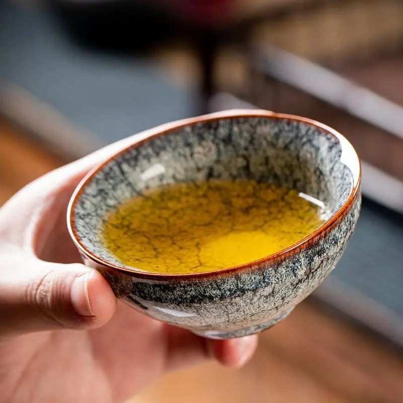 Four Seasons Kiln Transformed Tea Cup Ceramic Tea Cup Tea Bowl Kung Fu Tea Set Household Souvenir G 4