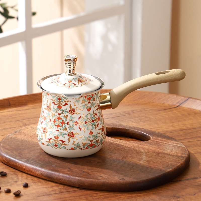 Turkish Coffee Pot Stainless Steel With Lid Tea Pots And Kettles For Tea Chocolate Butter Milk Make 5