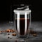 Insulated Coffee Mug Double Wall Glasses With Silicone Lid High Borosilicate Glass Cup Drinkware 5