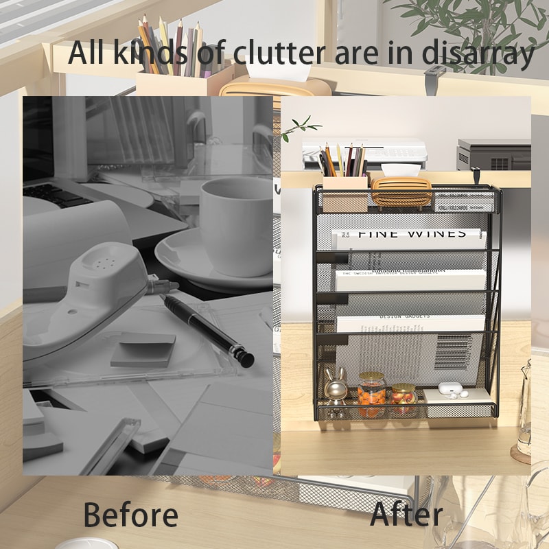 Desktop Vertical Mail Paper Folder Holder Rack Desk File Organizer Mesh Tier Wall Mount Document Or 1