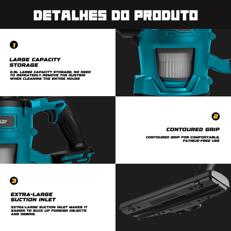 Handheld Rechargeable Cordless Electric Vacuum Cleaner Dry And Wet Dust Carpet Collector Machine Fo 5