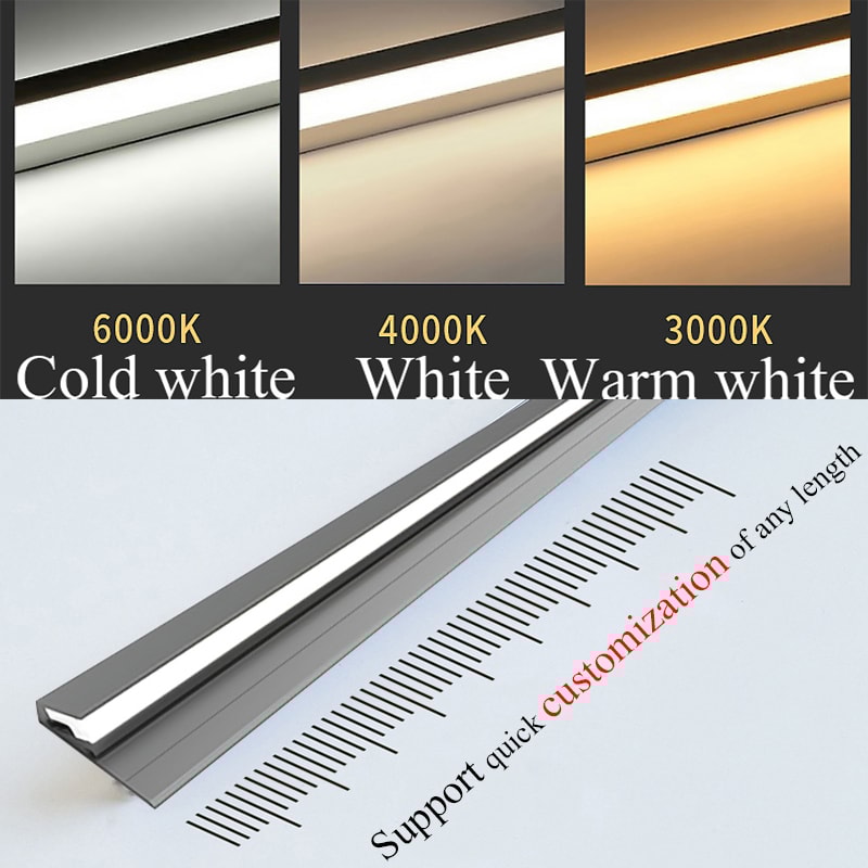 Oblique Beam Inward Angle LED Strip For Cabinet Shelf Edge Side Light Emitting Surface Mounted No S 2