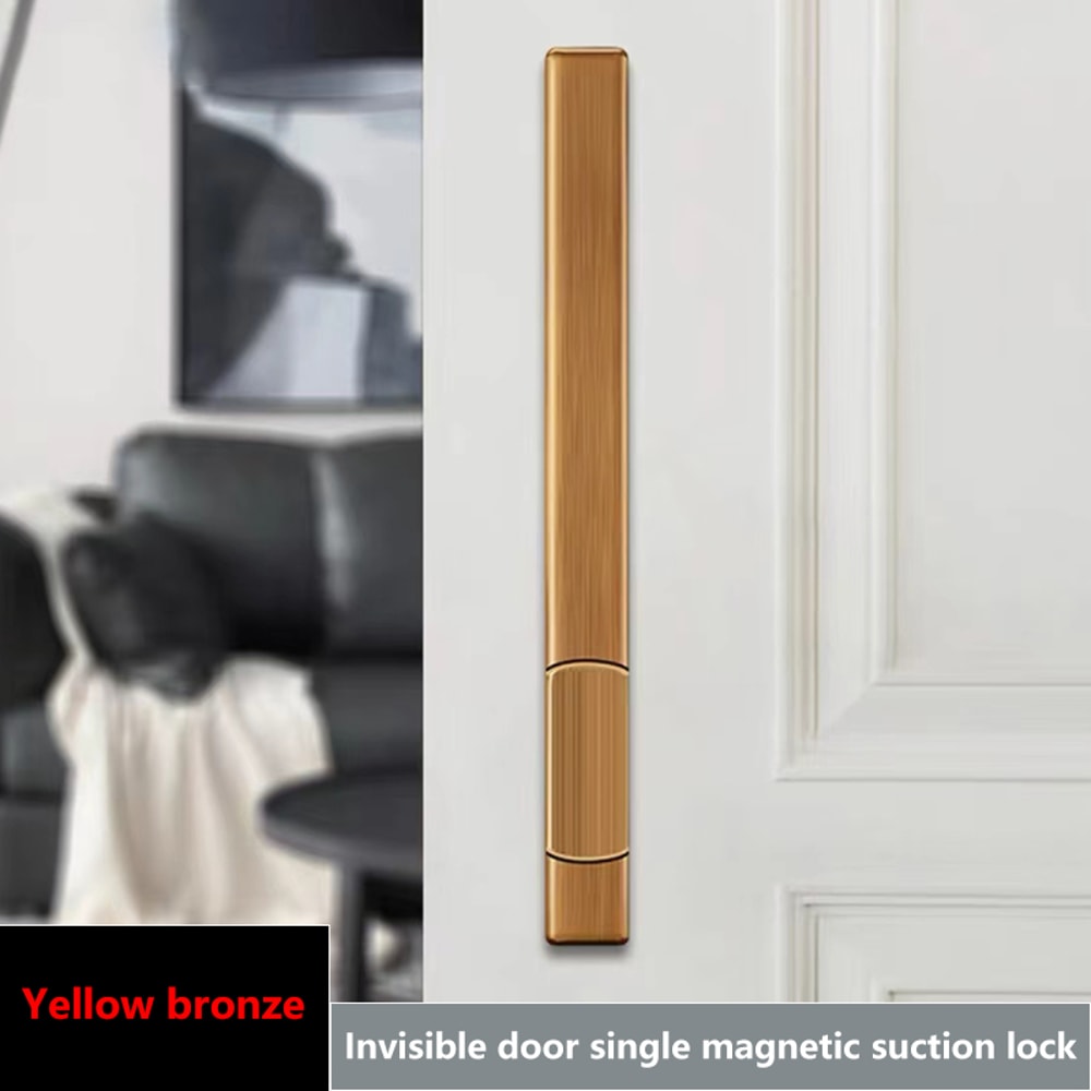 Invisible Magnetic Door Lock For Interior Background Wall Storage Hidden Room Door Handle Gold Sing 7