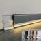 Minimalist Super Narrow LED Wall Skirting Aluminium Profile Floor Baseboard With Silicone Neon Stri 0