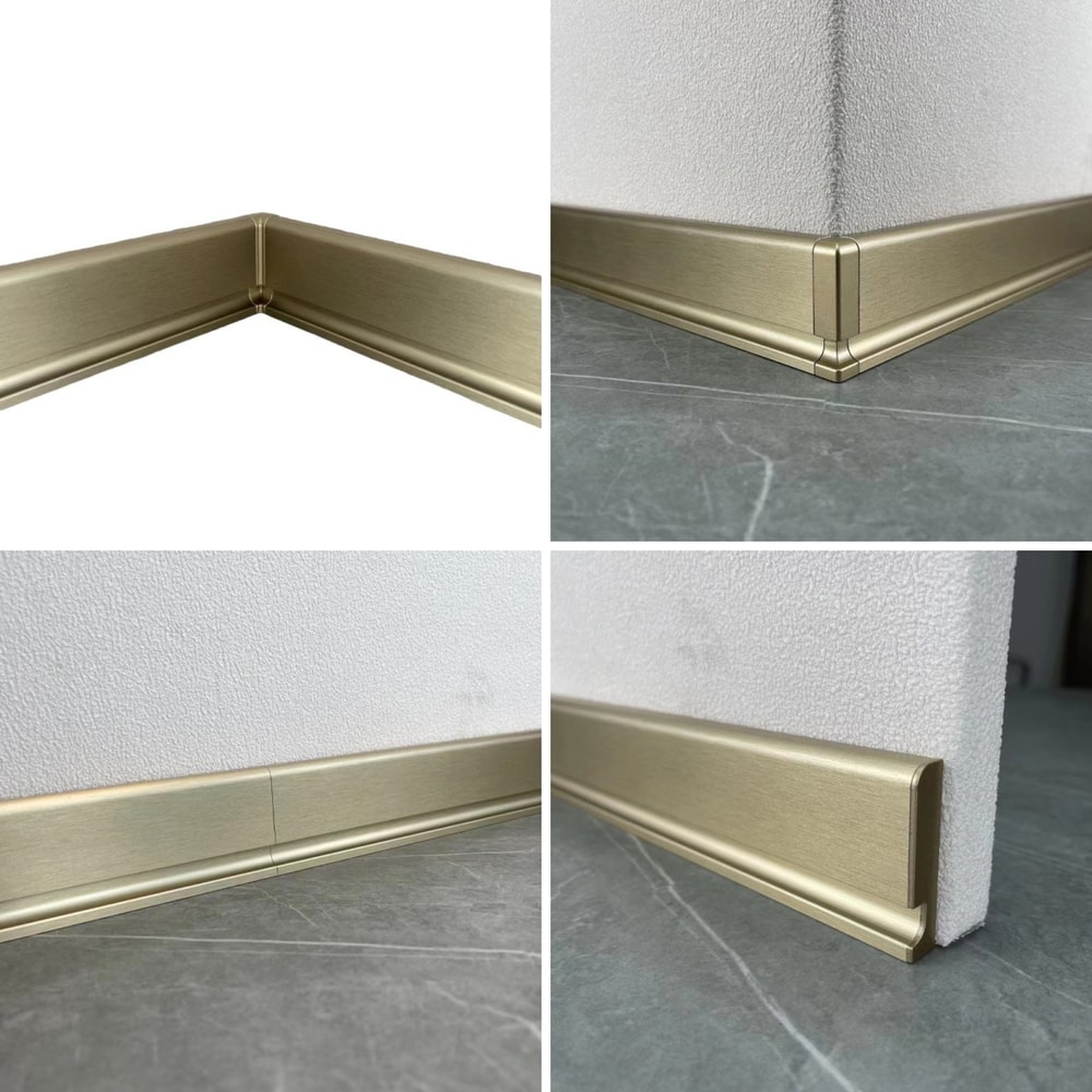 Minimalist Super Narrow LED Wall Skirting Aluminium Profile Floor Baseboard With Silicone Neon Stri 2