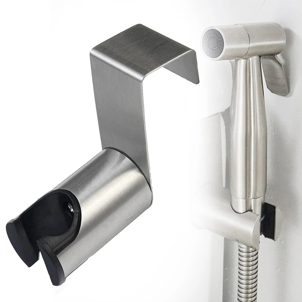Hanger Bidet Sprayer Holder Stainless Steel Holder Hook Toilet Bathroom Attachment Hanging Bracket 2