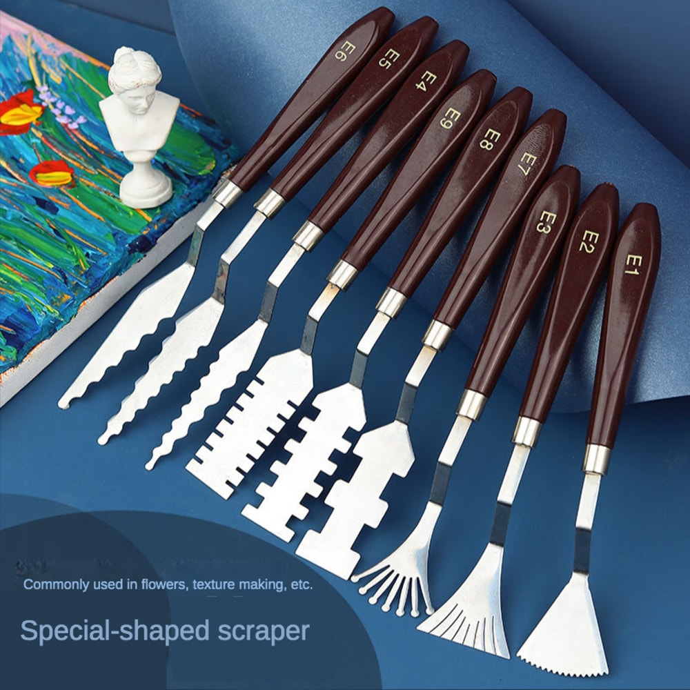 Specialshaped Scraper Flower Art Scraper Texture Knife Art Palette Knife Acrylic Paint Tool For Oil 5