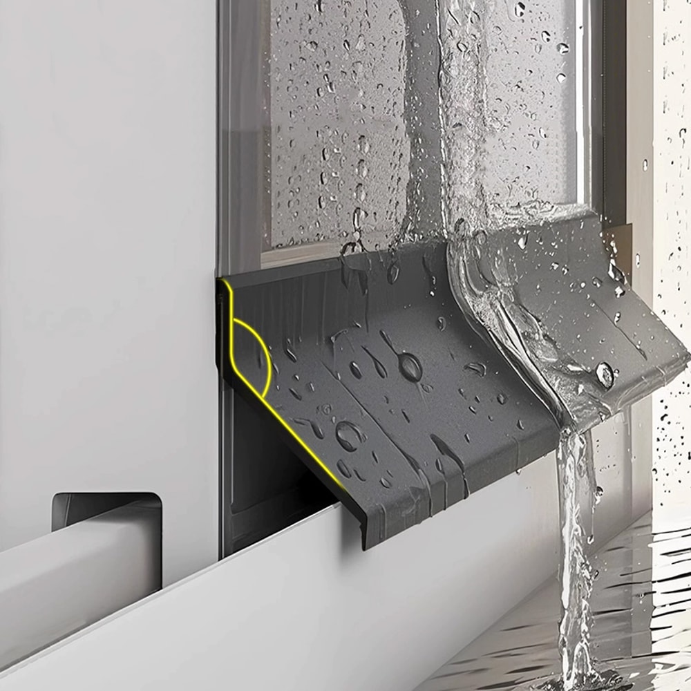 Aluminum Sliding Window Water Blocking Bar Waterproof Baffle Sealing Strip Rainproof Guide Plate Fo 0