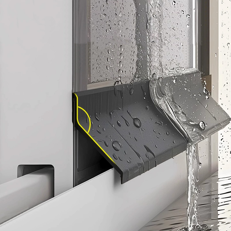 Aluminum Sliding Window Water Blocking Bar Waterproof Baffle Sealing Strip Rainproof Guide Plate Fo 0