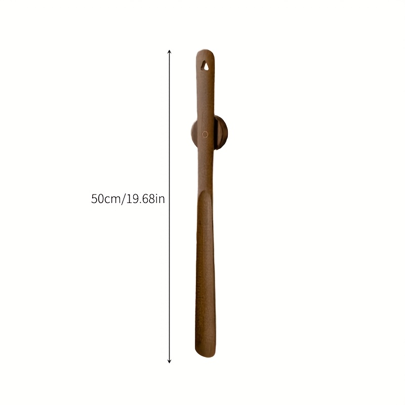 Smooth Beech Wood Long Handle Shoe Horn Premium Magnetic Base For Effortless Use Perfect For Shoes 5
