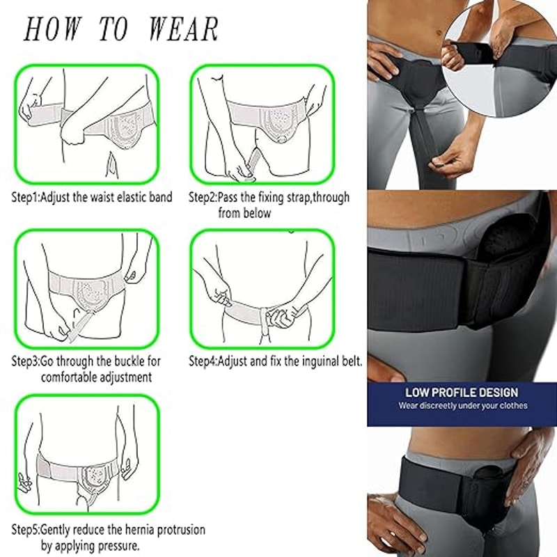Adjustable Groin Support Belt With Detachable Compression Pads For Men Women PrePostSurgical Prote 4