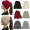 Women Winter Beanies Knitted, Girls Cap Twist Crochet Winter Hats, Female Pompom Beanie Ear Braid Ponytail Skullies Hat